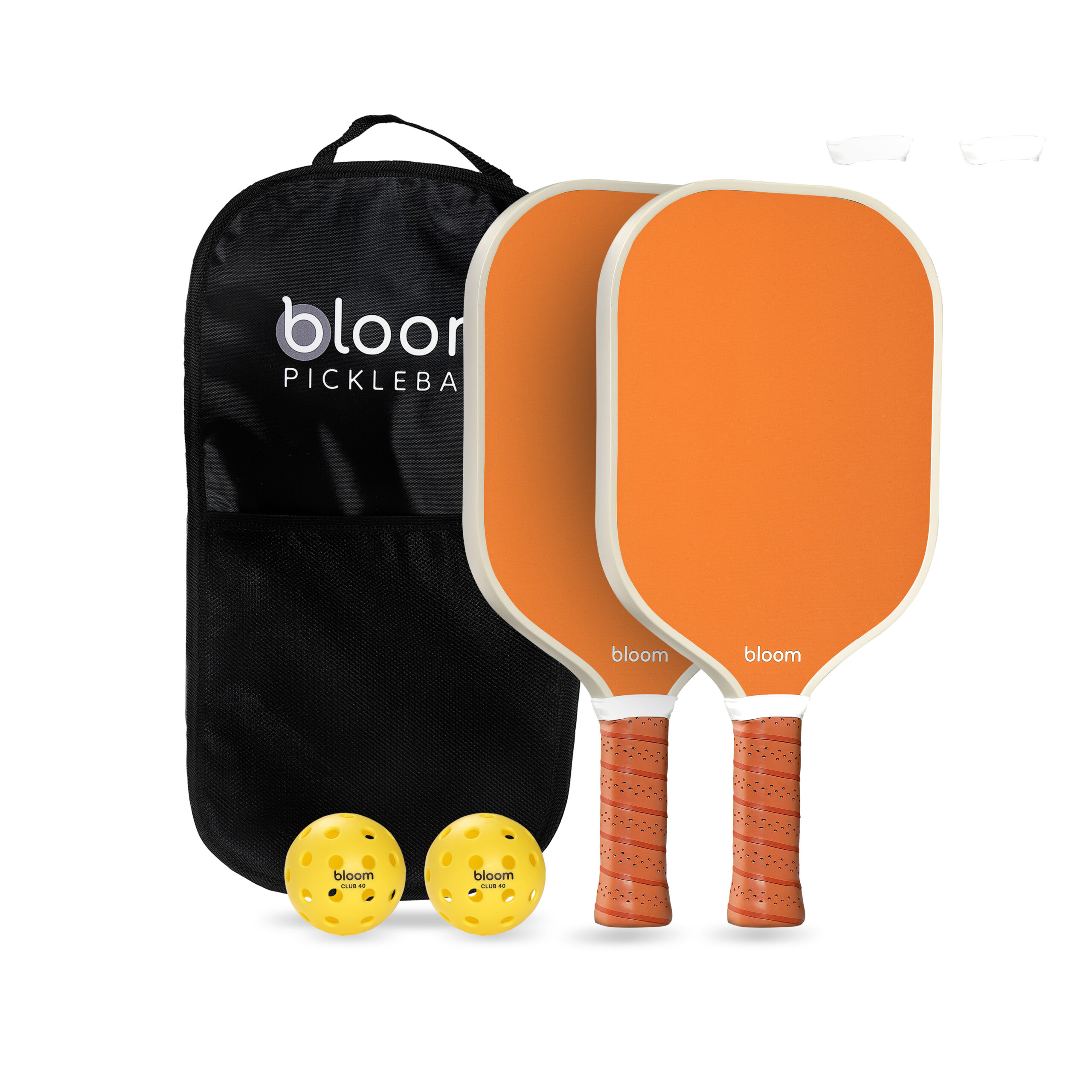 Professional sports accessories product photography with pickleball paddles and branded carrying case
