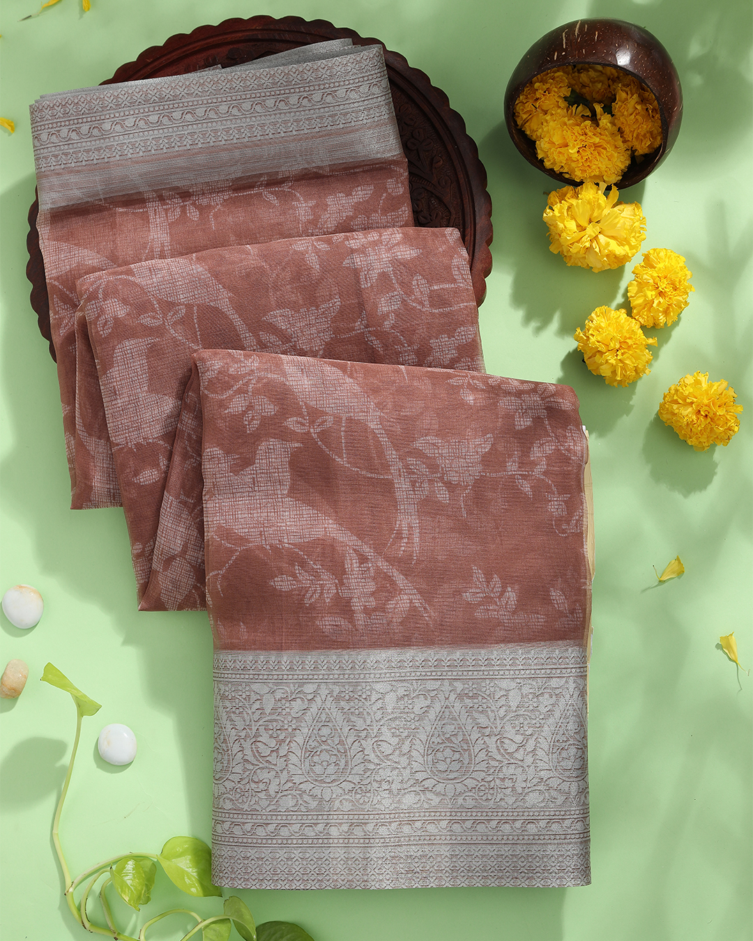 Traditional saree and textile product photography by 3WINGS PHOTOGRAPHY Hyderabad with elegant commercial styling