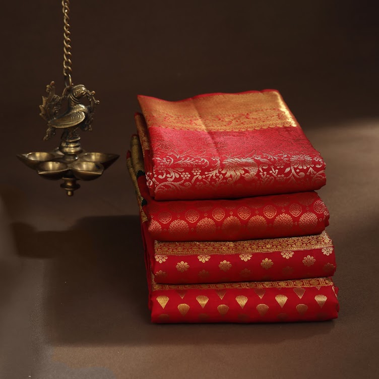 Traditional saree and textile product photography by 3WINGS PHOTOGRAPHY Hyderabad with elegant commercial lighting