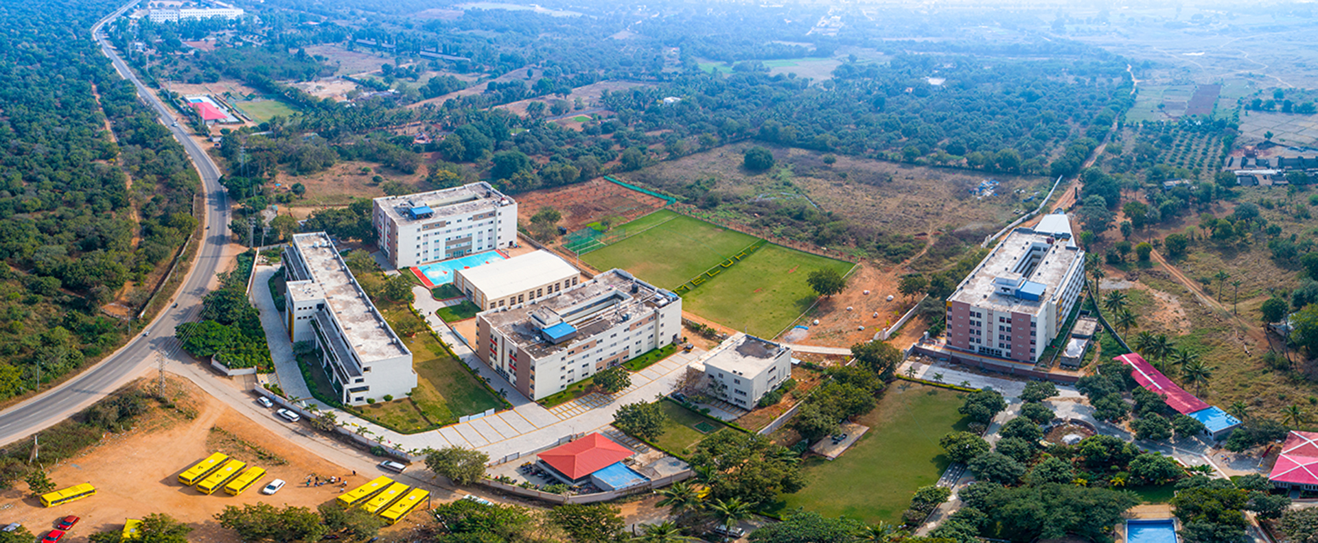 educational campus aerial drone photography hyderabad 3wings photography