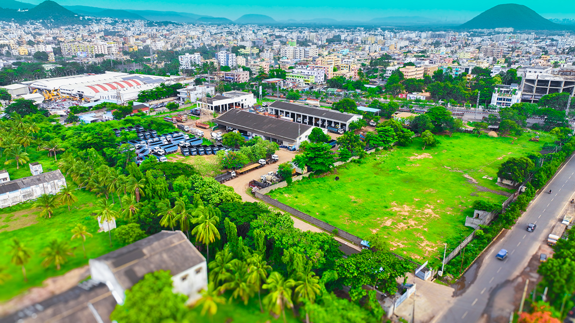 hyderabad aerial cityscape drone photography | commercial landsc