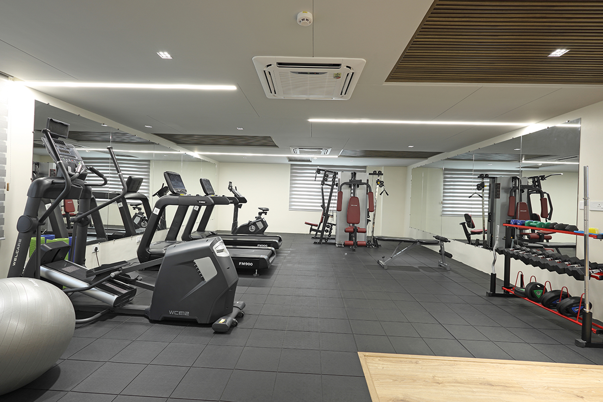 modern gym interior photography | premium fitness center hyderab