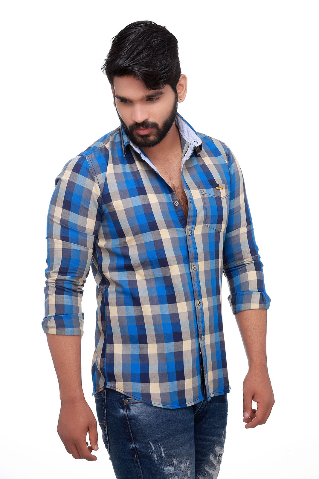 red check shirt mens apparel photography hyderabad 3wings.jpg (2)